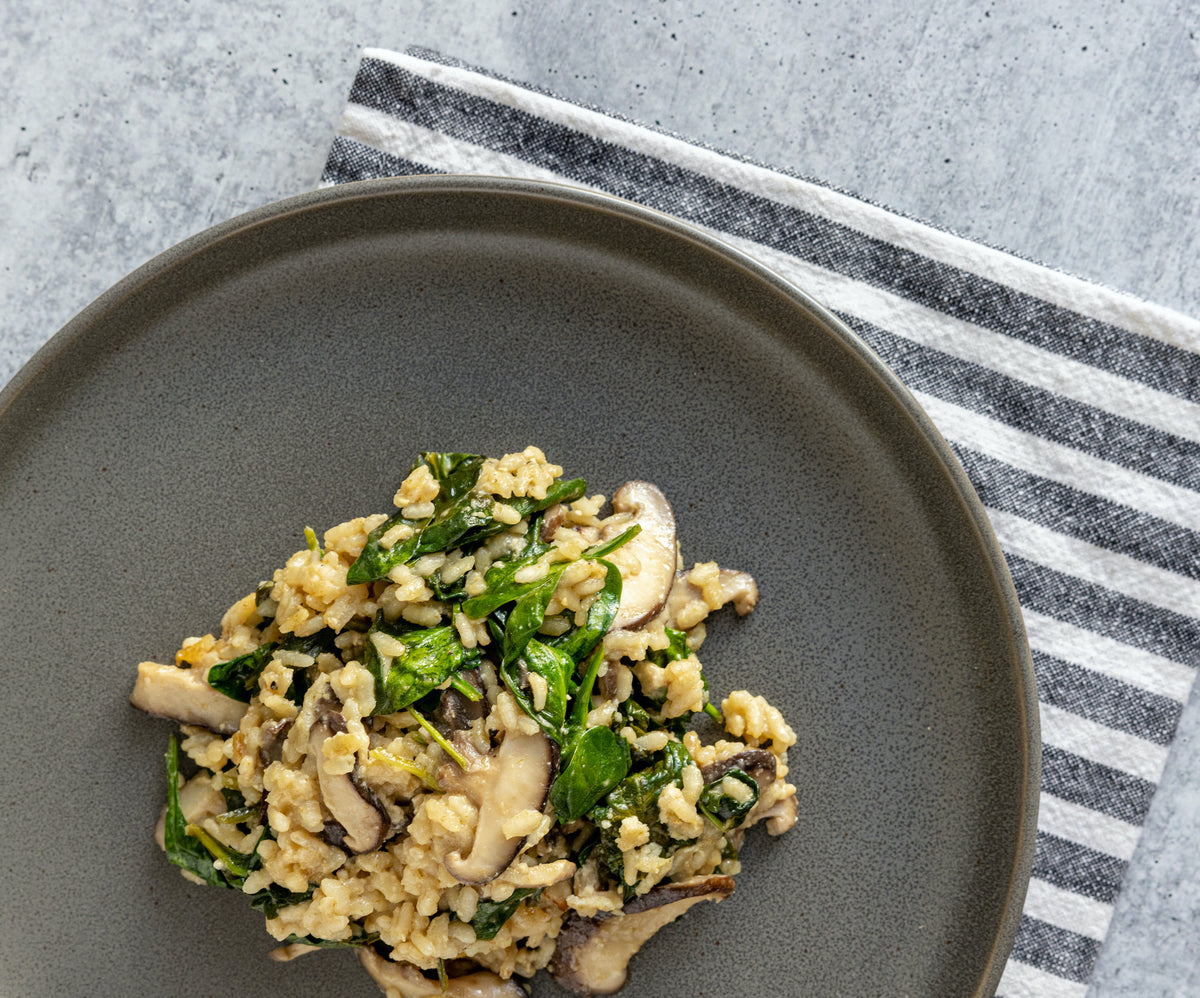 Spinach & Mushroom Risotto Harris and Ruddock